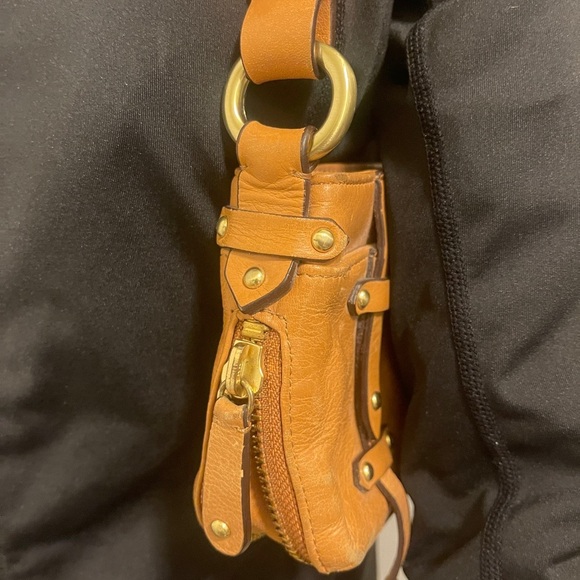 Dkny Leather Light Brown Handbag Zip Up with gold locks for kays - Picture 16 of 16